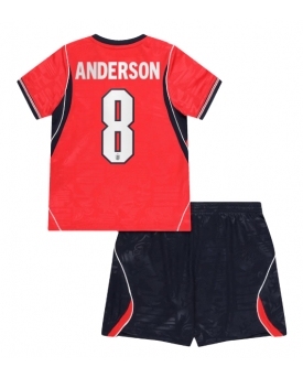 Billige Fotballdrakt England Elliot Anderson #8 Replika Bortedraktsett Barn VM 2026 Kortermet (med bukser)